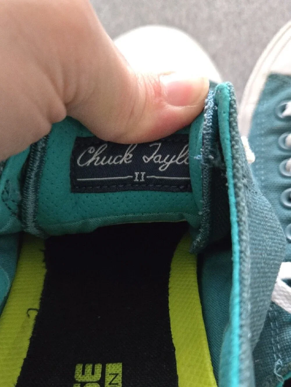 Converse Chuck II Teal Canvas Low-Top Sneakers with White Laces